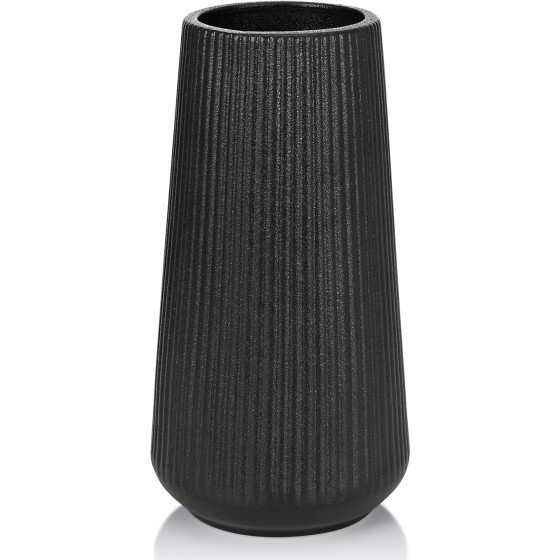 Matte Black Ceramic Vase